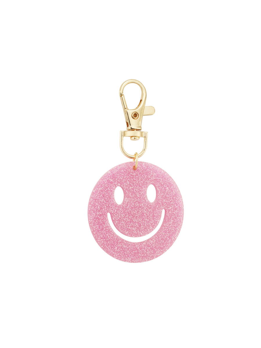 sleutelhanger smiley in roze van yehwang