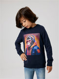 sweater voor jongens van Name it met print van een aap