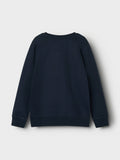 sweater voor kinderen in het blauw van NAME it met stoere print