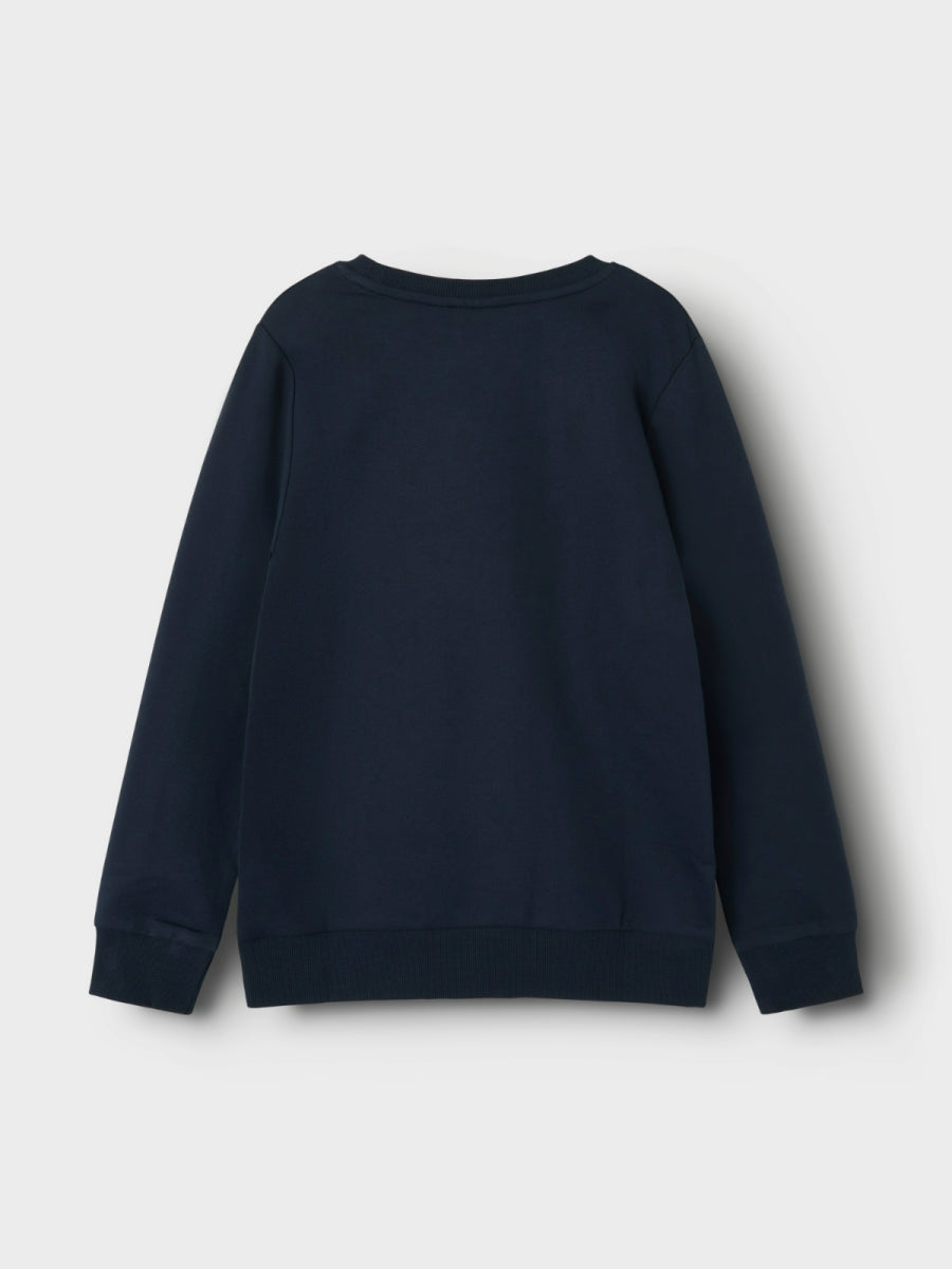 sweater voor kinderen in het blauw van NAME it met stoere print