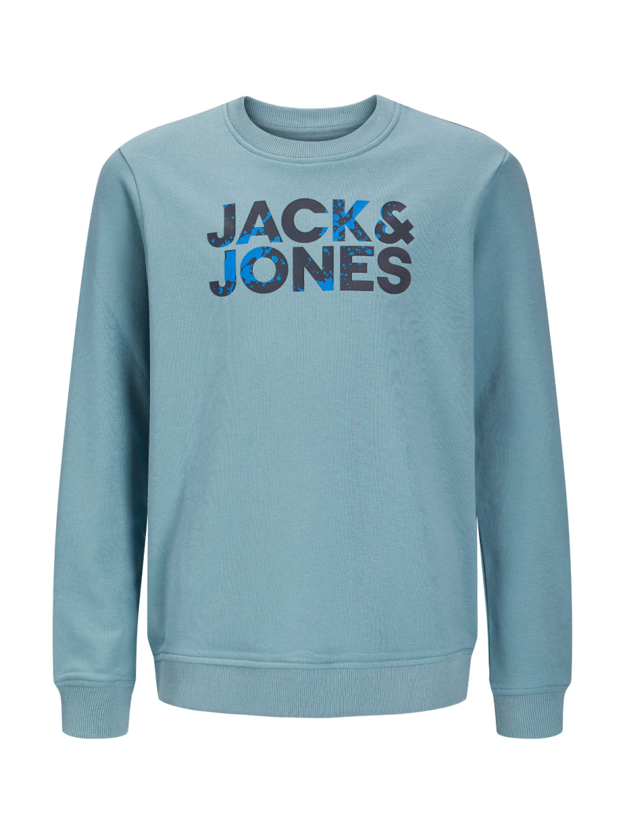Sweatshirt in blauw met jack and jones logo voor jongens
