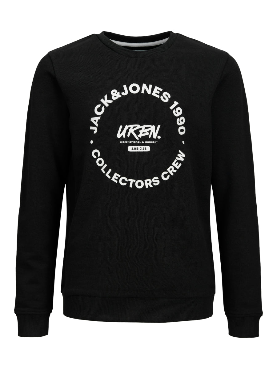 Sweatshirt voor jongens in het zwart van Jack and Jones Junior