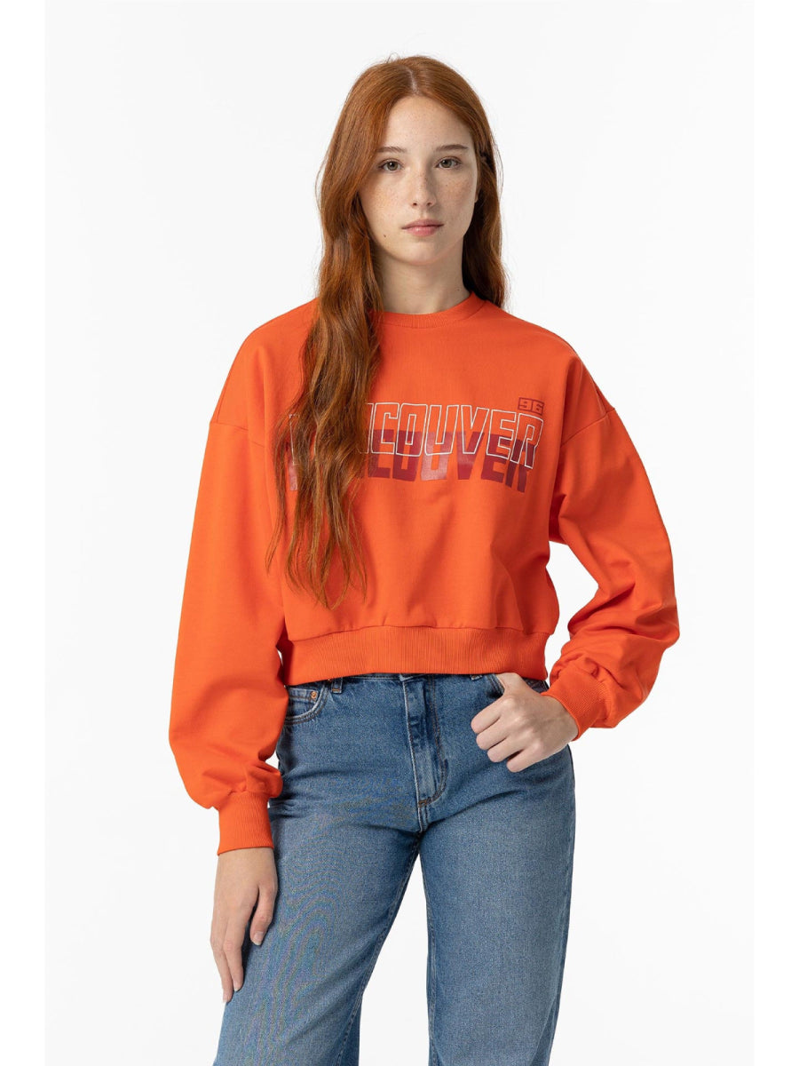 Sweatshirt voor tienermeisjes van Tiffosi in het oranje