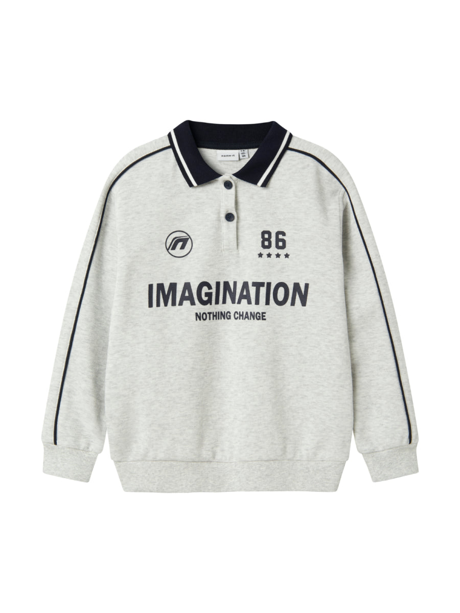 sweatshirt polo in het grijs voor jongens van Name it