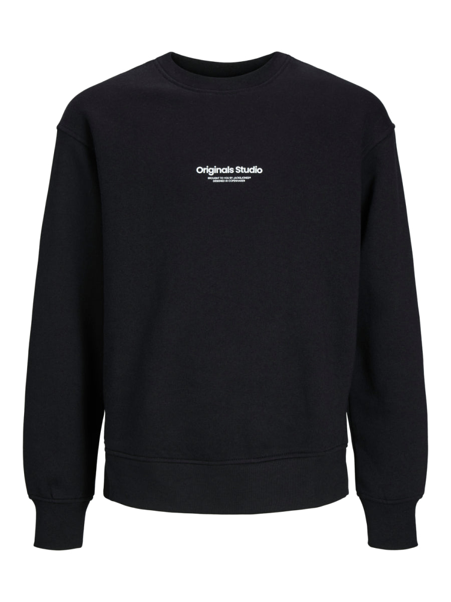 sweatshirt voor jongens in het zwart van Jack and jones mini voor jongens