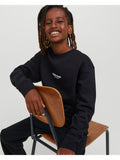 sweatshirt voor jongens van mini jack and jones in zwart