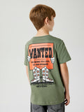 T-shirt met rugprint voor jongens in groen van Name IT