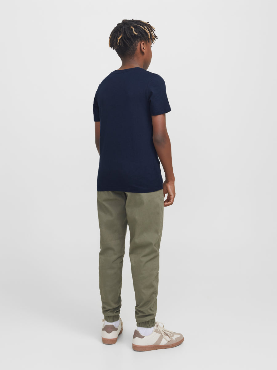 T-shirt voor ongens van Jack and Jones Junior in het donkerblauw