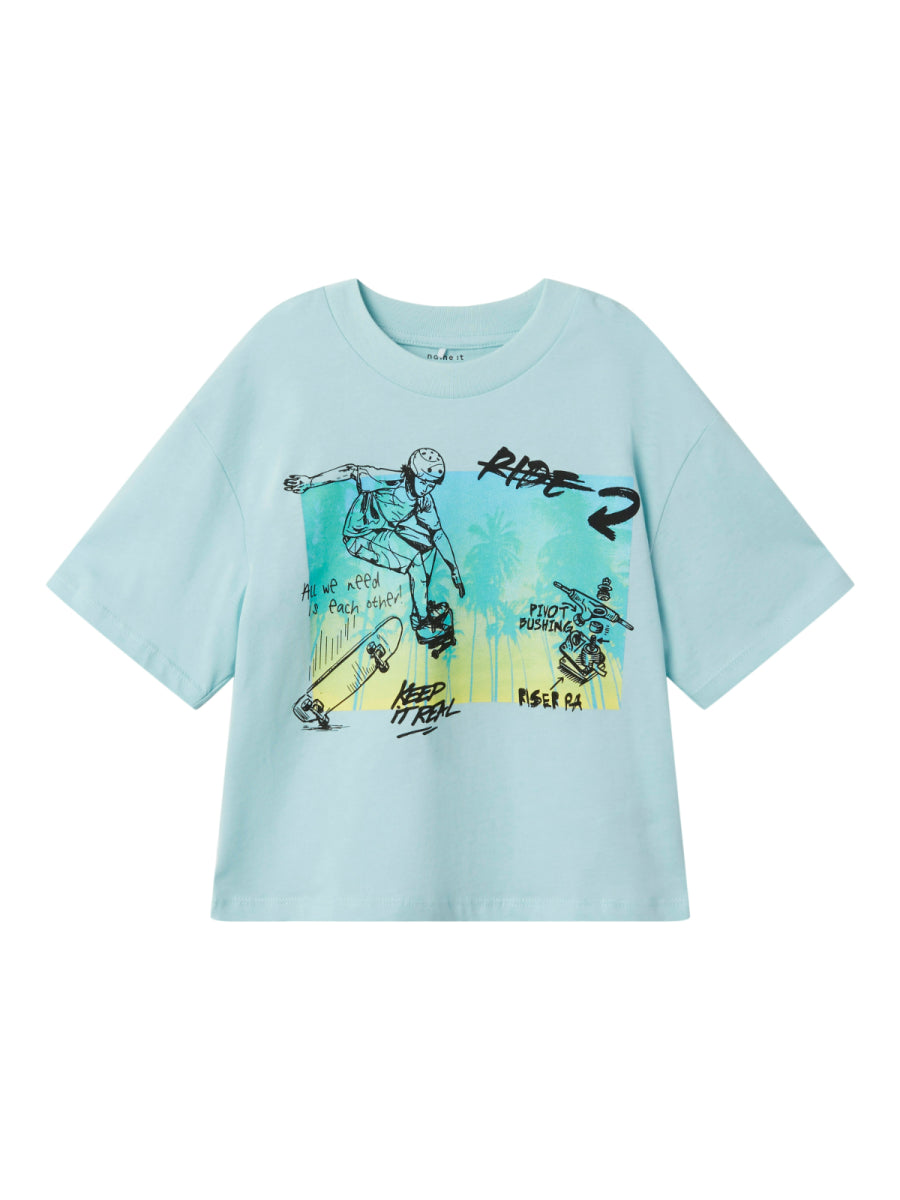 T-shirt van Name it mini met stoere print voor jongens