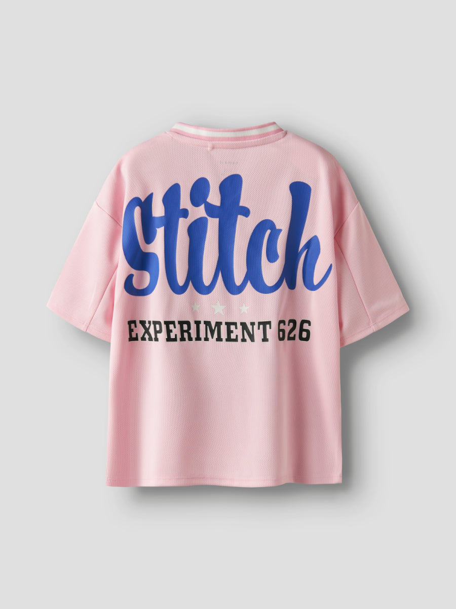 T-shirt in het roze voor meisjes met print van Stitch 