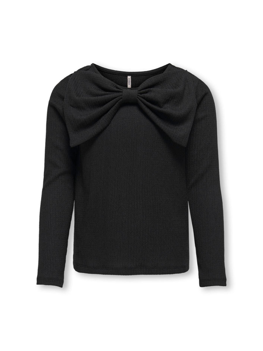 Top met strik in het zwart voor meisjes van Kids ONLY