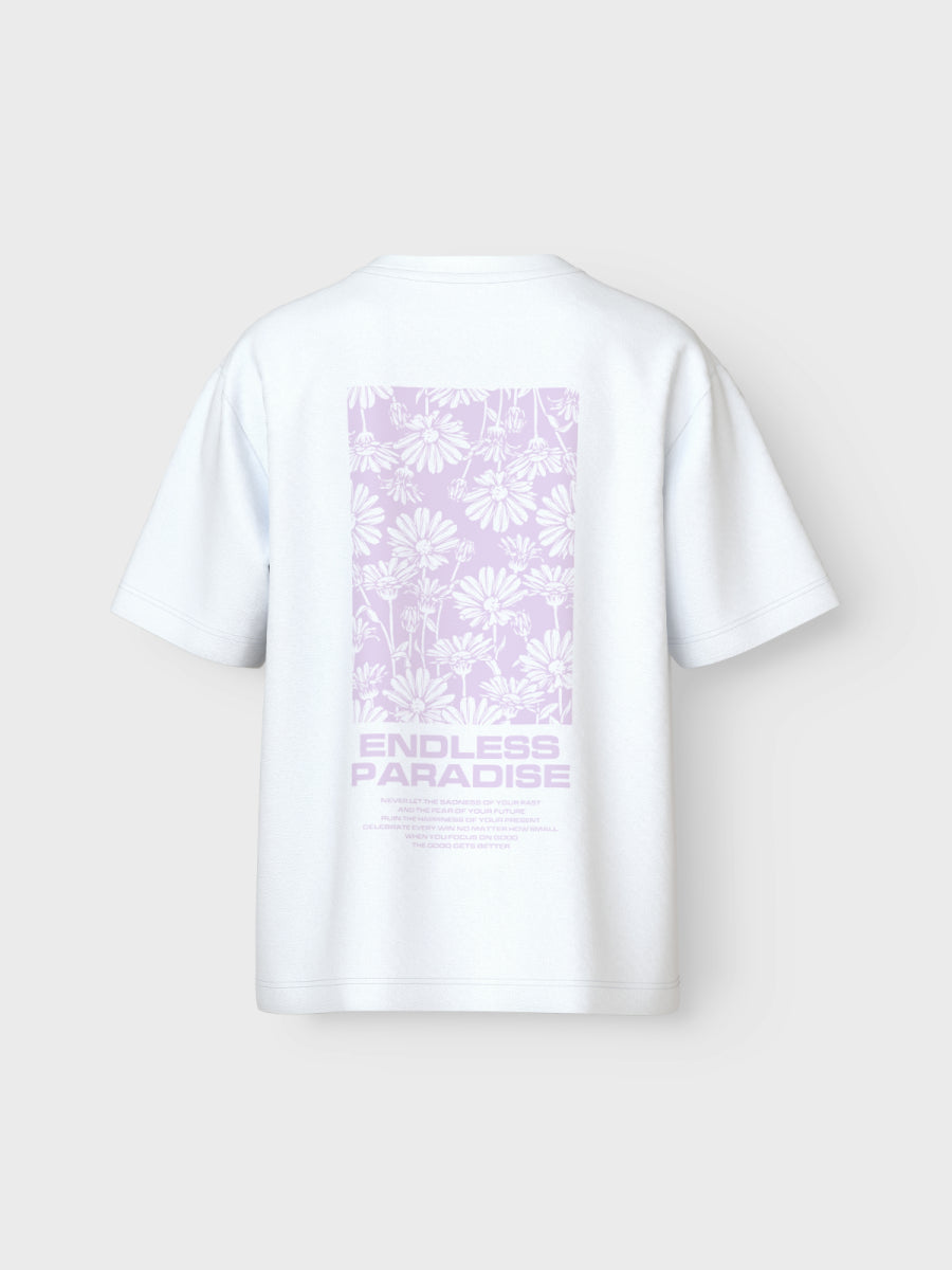 T-shirt met rugprint van Name it in wit voor meisjes