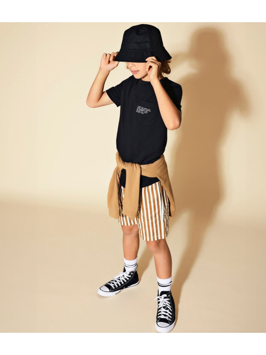 T-shirt voor jongens in het zwart van Kids ONLY