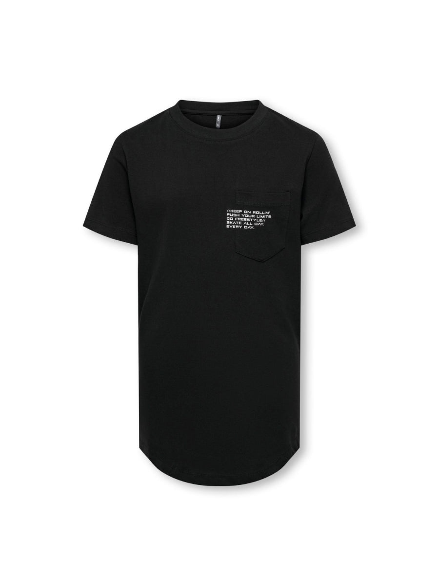 T-shirt voor jongens van Kids ONLY in het zwart