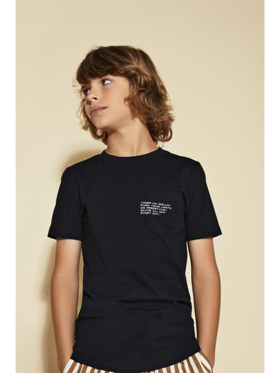 T-shirt van Kids ONLY voor jongens in zwart