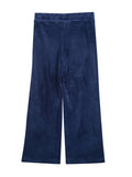 wijde broek blauw voor meisjes van fluweelstof van Mini Rebels