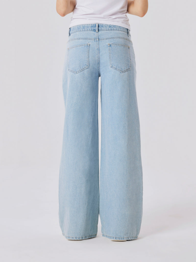 Jeansbroek wijd model voor tienermeisjes van LMTD